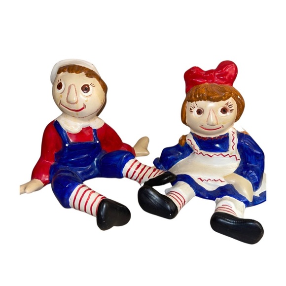 Vintage Raggedy Ann and Andy Hand Painted Ceramics: MCM: Retro Decor - Picture 4 of 6